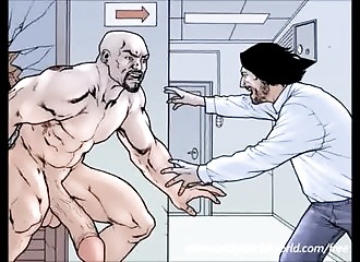 Comic érotique avec un mec à queue démesurée