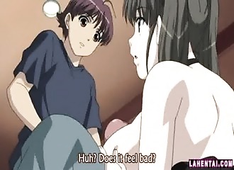 Baise hentai avec une brune à gros seins