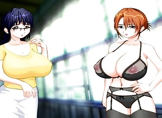 Nues sur un banc seins nus